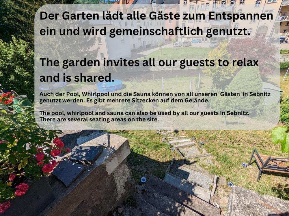 Uo2 - Urlaubsmagie - Garten, Whirlpool, Sauna Apartment Sebnitz Exterior foto